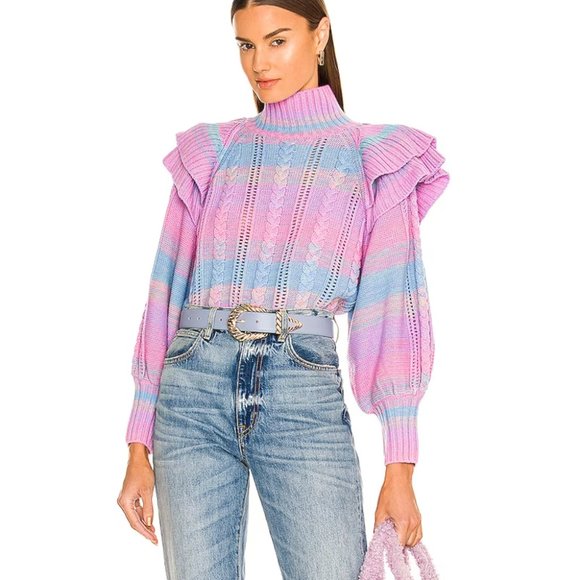 Something Navy Sweaters - Something Navy Ruffle Mock Neck Sweater